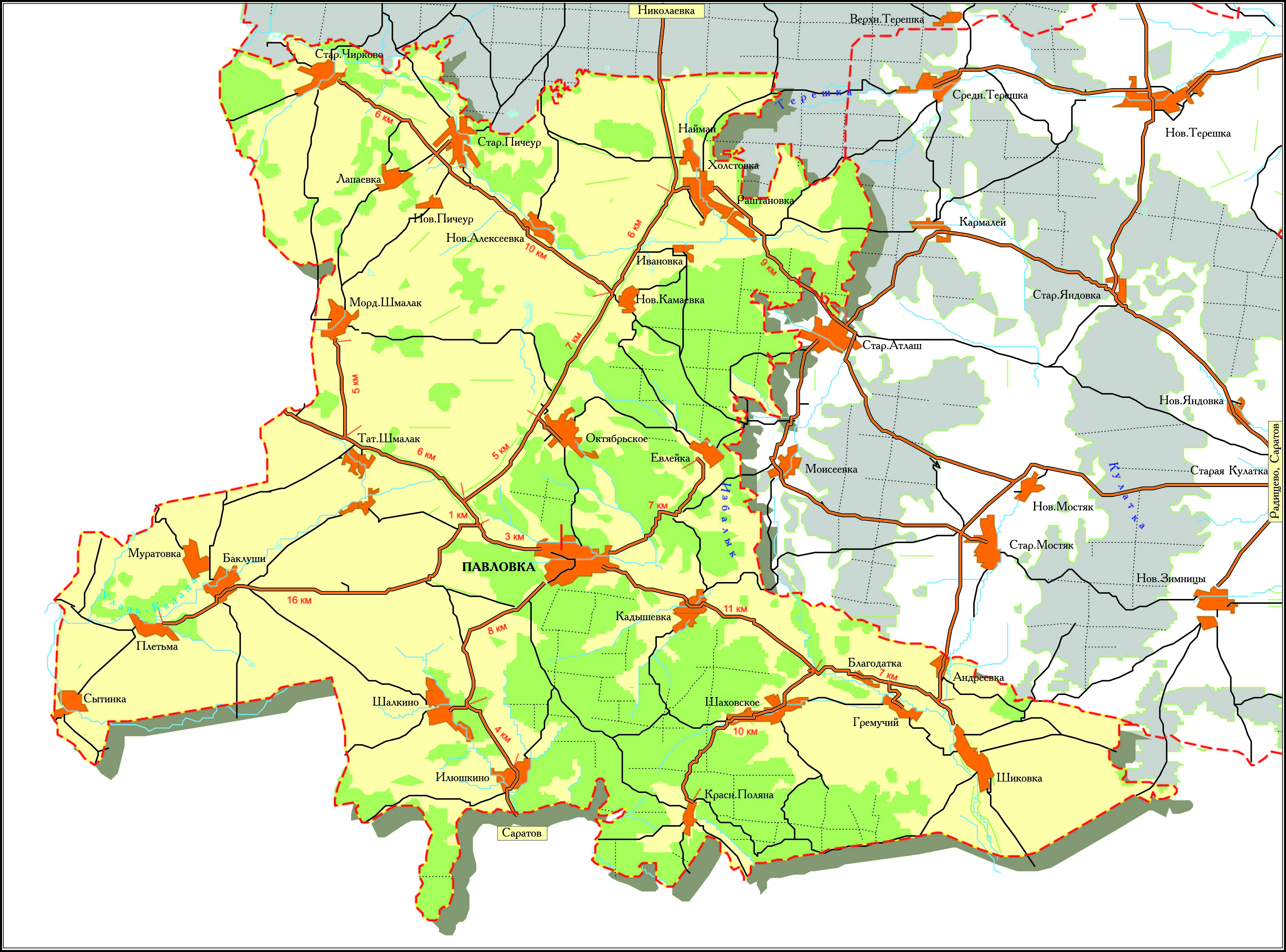Павловский район павловск карта